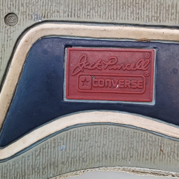 Converse Jack Purcell Low Top Canvas Sneakers Cream White Men's Size 7 US 6 UK - Picture 7 of 16